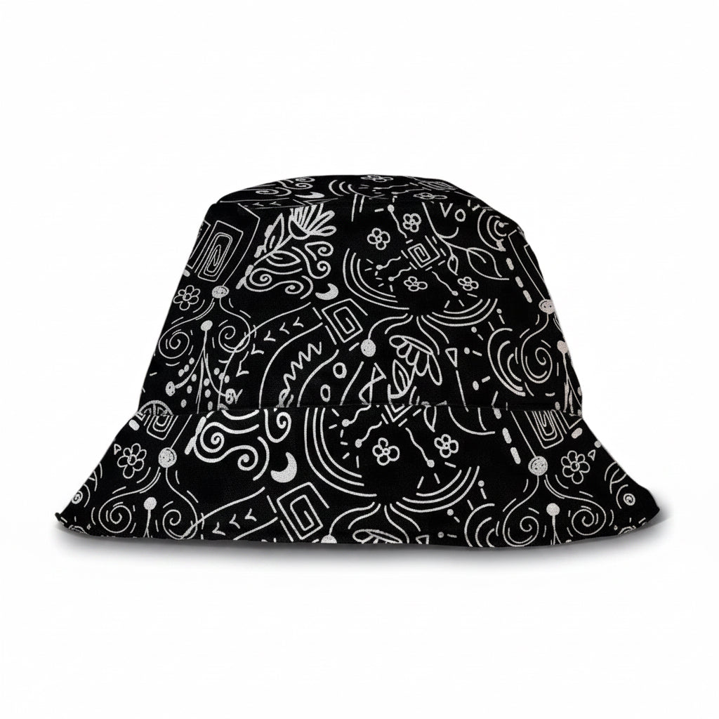 Black Doodles Pop Bucket Hat