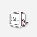 Escape Button Sticker