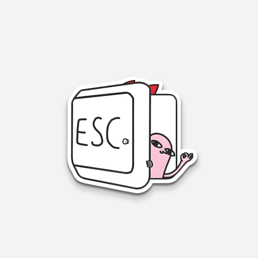 Escape Button Sticker