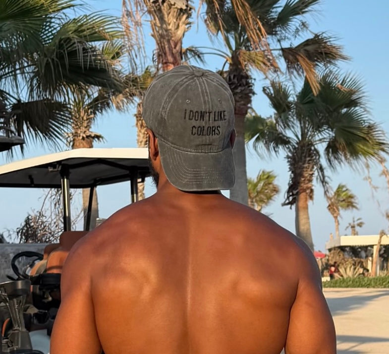 I DON’T LIKE COLORS Darky Grey Washed Cap
