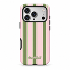Strawberry Matcha Striped Premium Phone Case