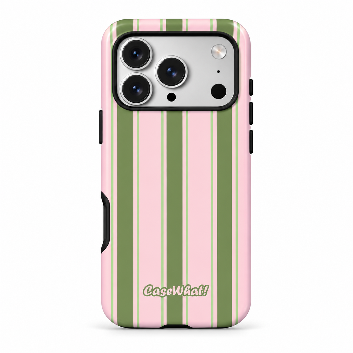 Strawberry Matcha Striped Premium Phone Case