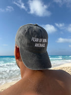Fear Of Being Average Black Washed Cap