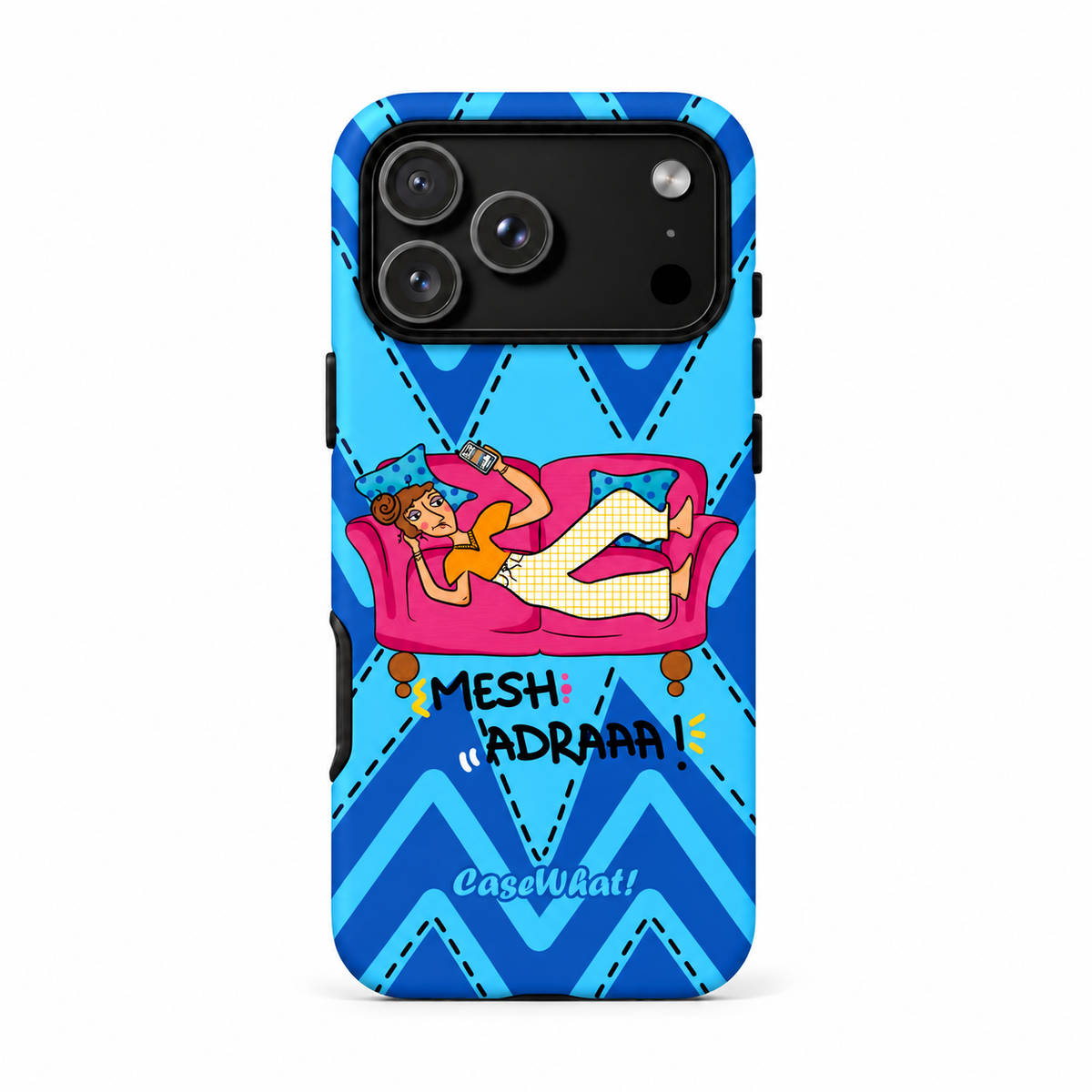 Lazy Girl “Mesh Adraa” Blue Premium Phone Case