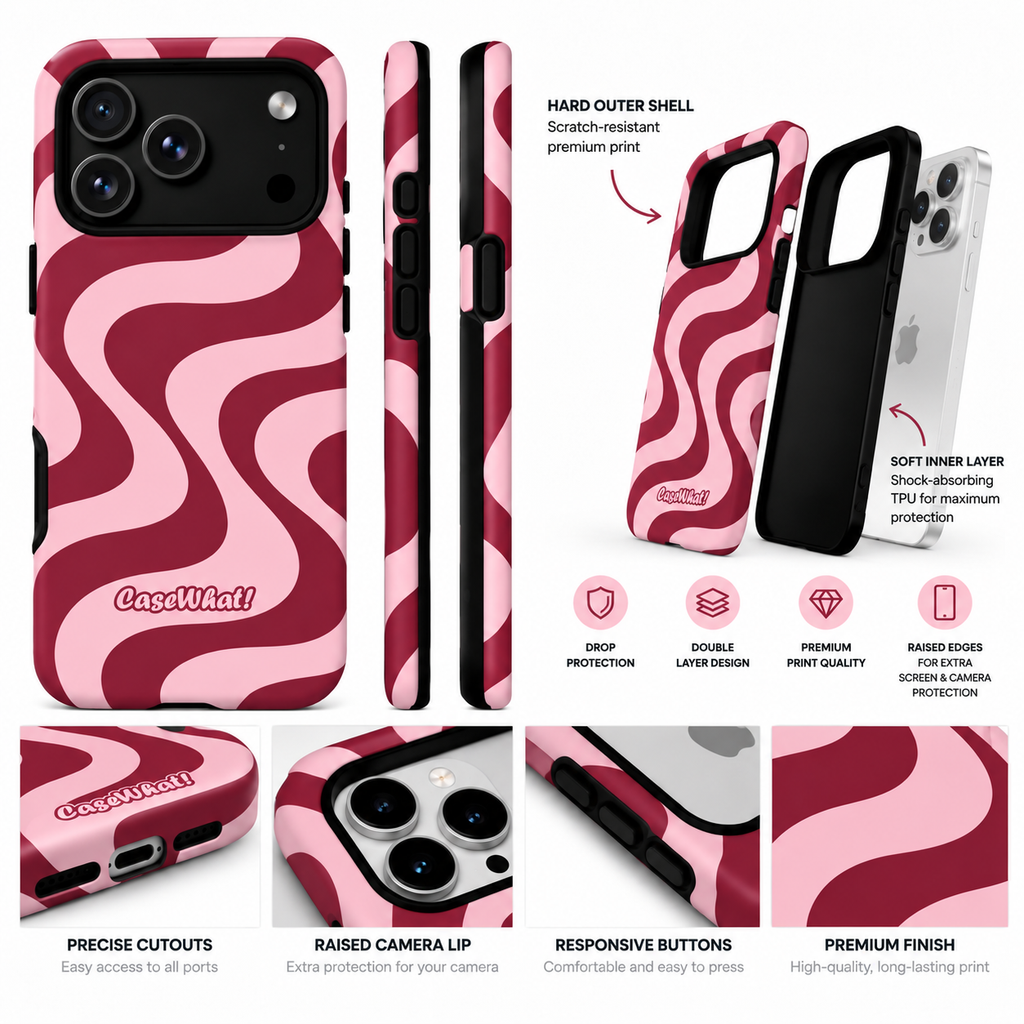 Burgundy Swirl Premium Phone Case