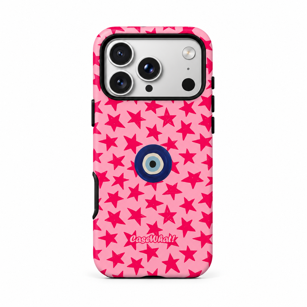 Pink Starry Evil Eye Premium Phone Case