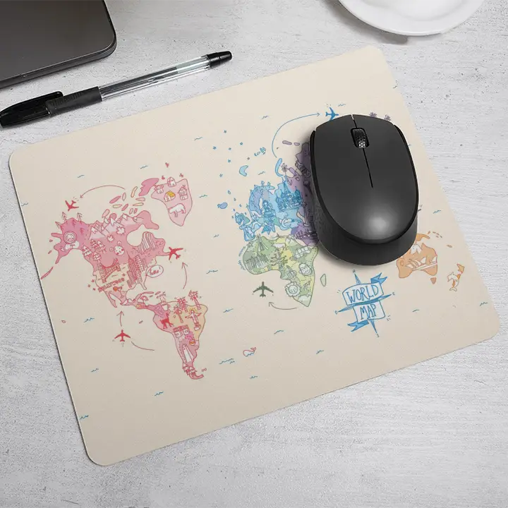 World Map Mouse Pad