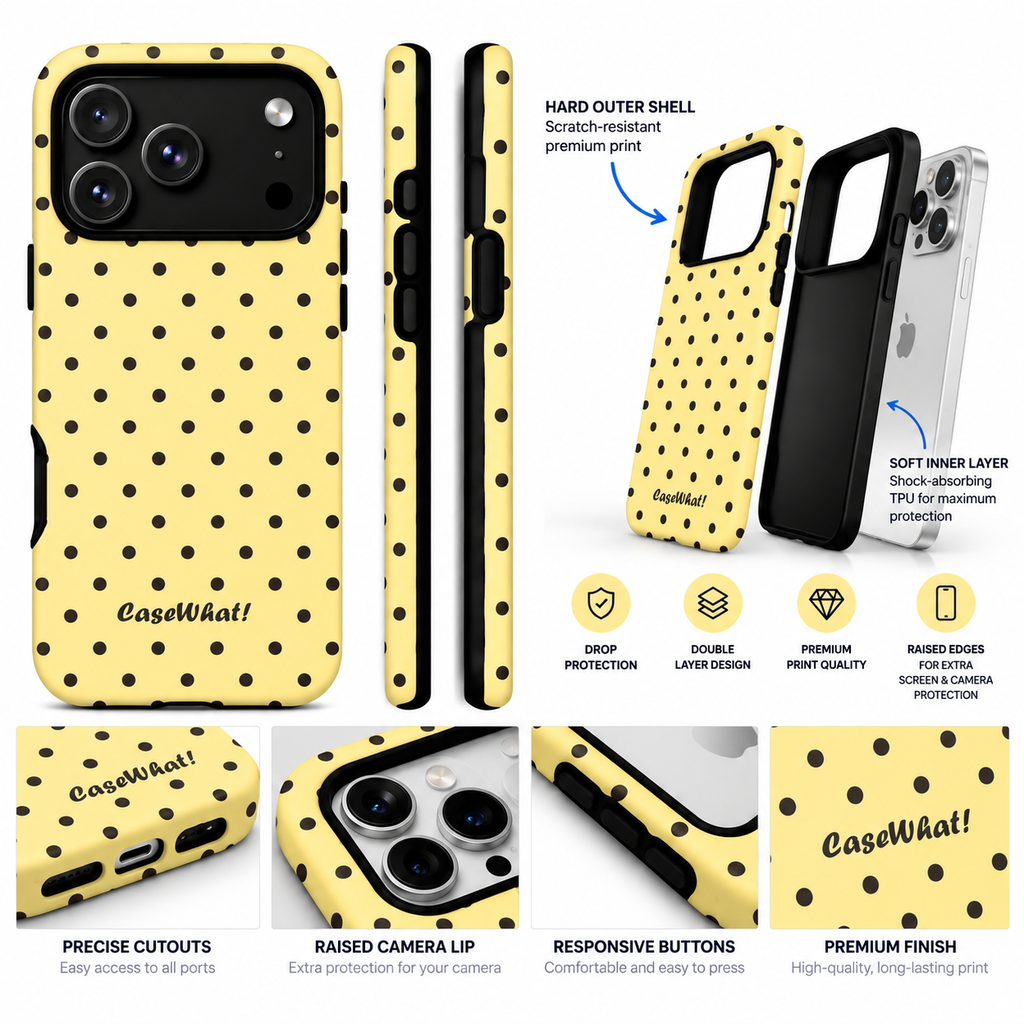 Buttercream Polka Dots Premium Phone Case