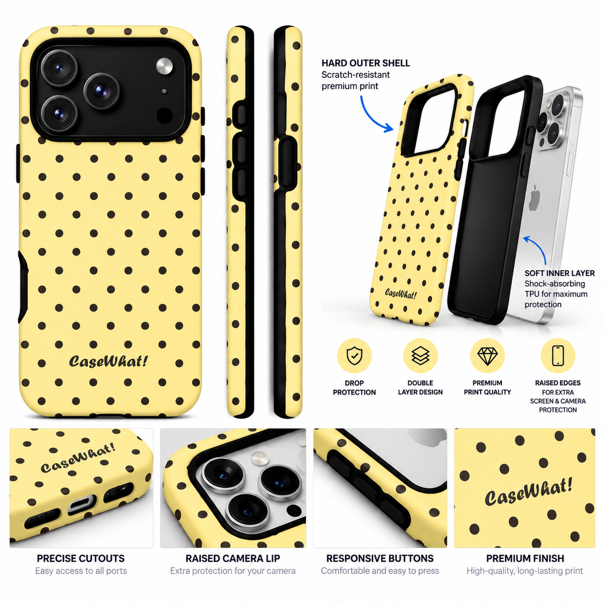 Buttercream Polka Dots Premium Phone Case
