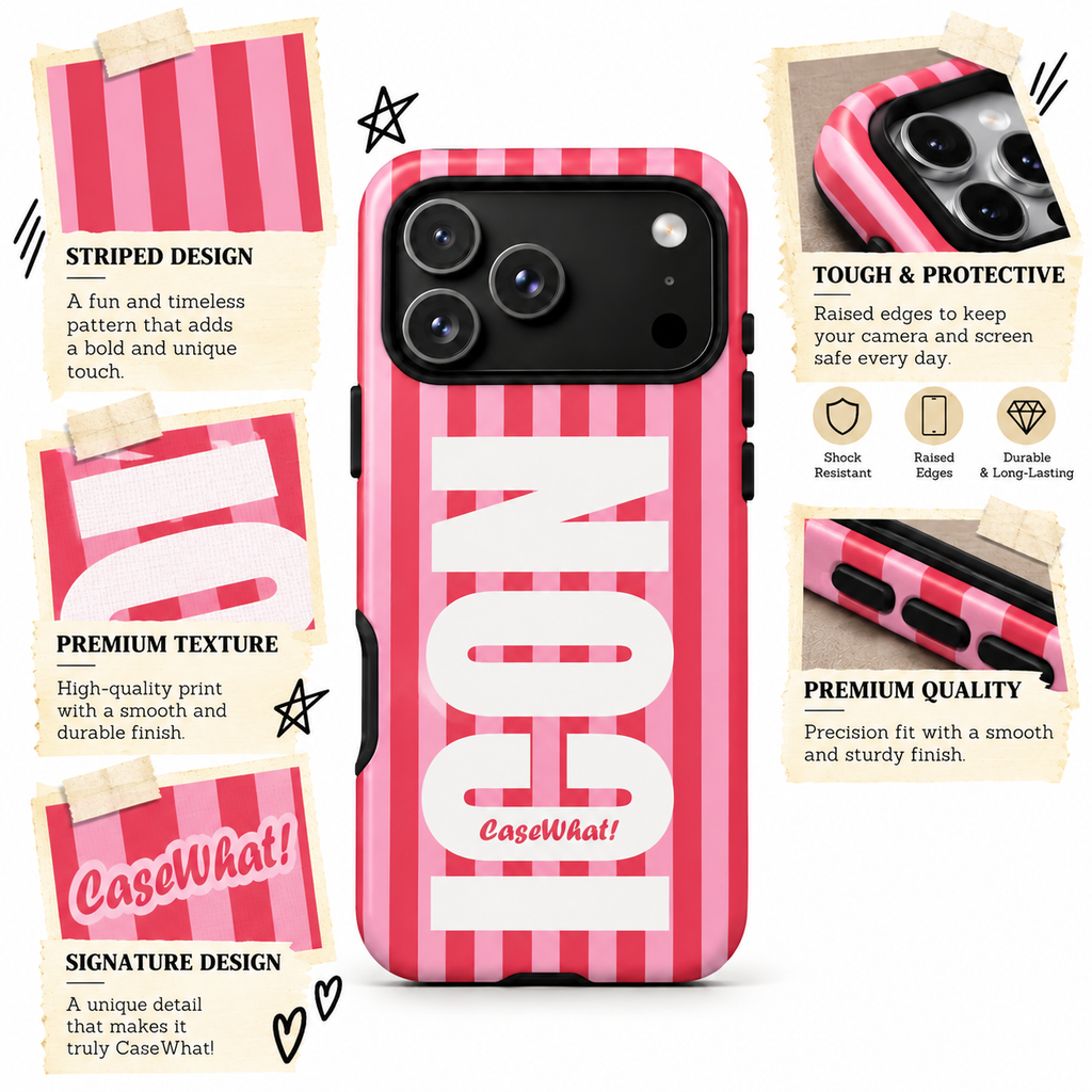 Icon Striped Premium Phone Case