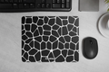 Black Mosaic Mouse Pad