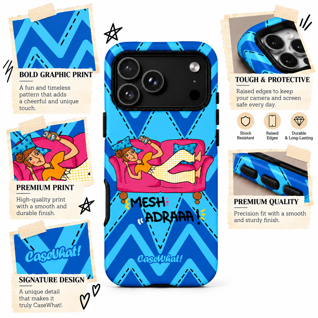Lazy Girl “Mesh Adraa” Blue Premium Phone Case