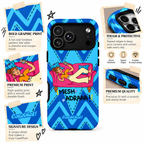 Lazy Girl “Mesh Adraa” Blue Premium Phone Case