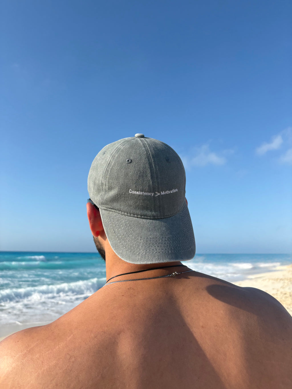 Consistency > Motivation Evergreen Washed Cap