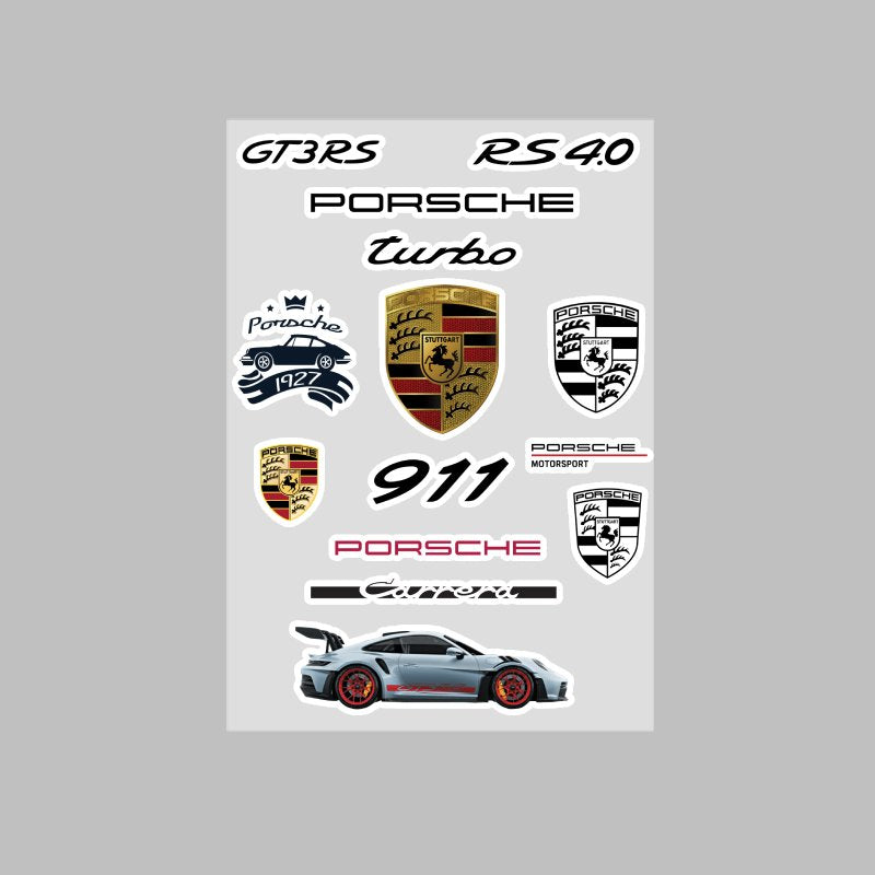 Porsche Stickers A4 Paper Bundle