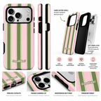 Strawberry Matcha Striped Premium Phone Case