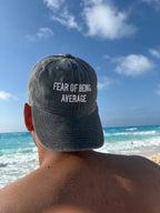 Fear Of Being Average Black Washed Cap