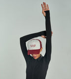 "I'm Literally Just a Girl" Burgundy Trucker Cap