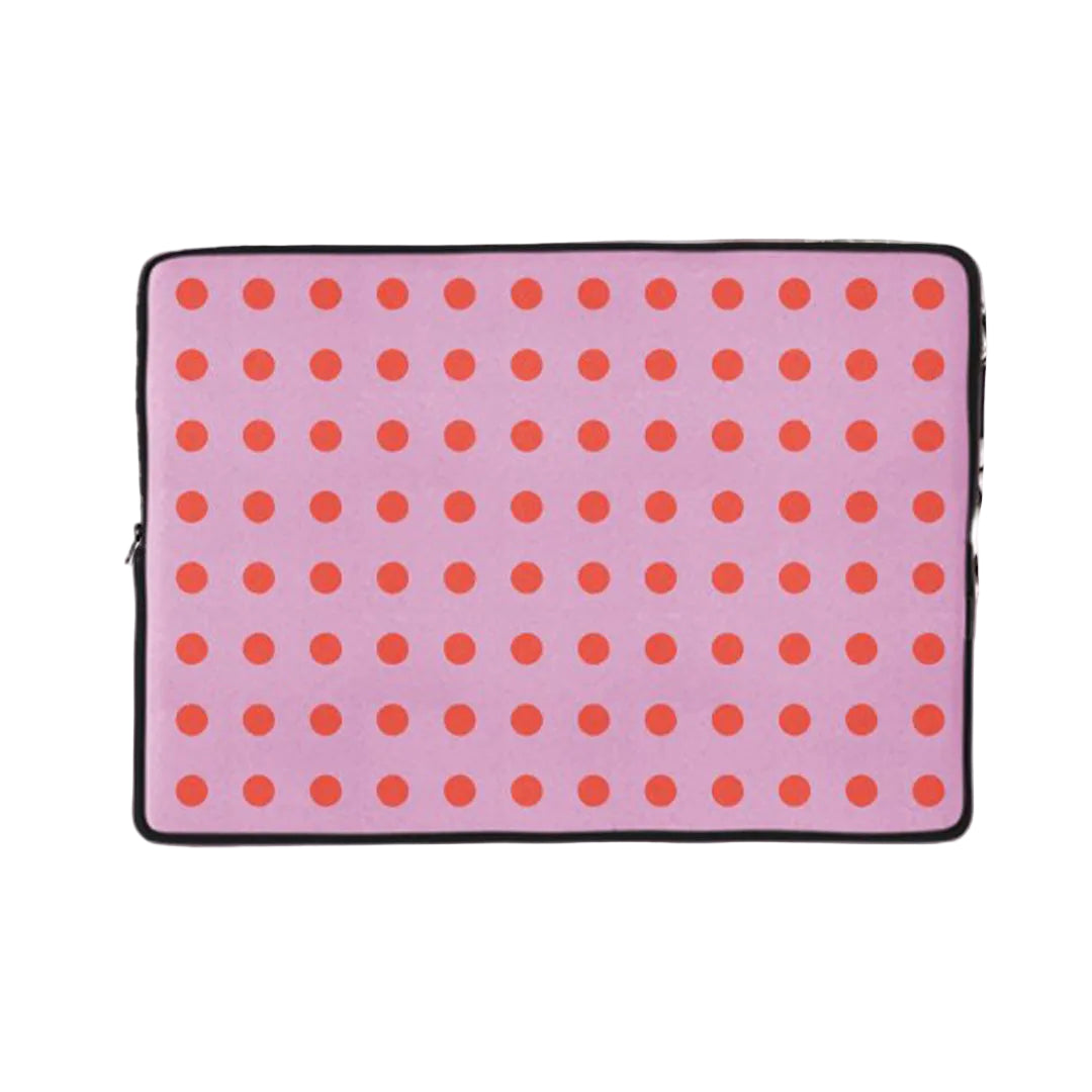 Rosy Polka Dots Laptop Sleeve