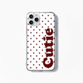 Cutie Burgundy Polka Dots Mobile Case