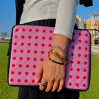 Rosy Polka Dots Laptop Sleeve
