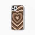 Brown Hearts Mobile Case