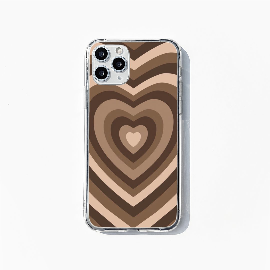 Brown Hearts Mobile Case