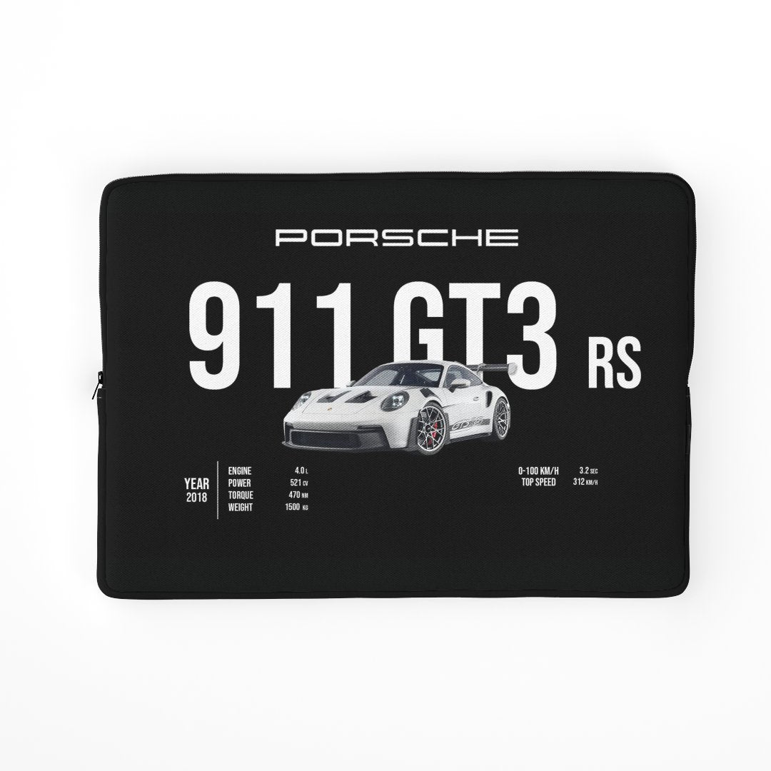 Black Porsche 911 GT3 Laptop Sleeve