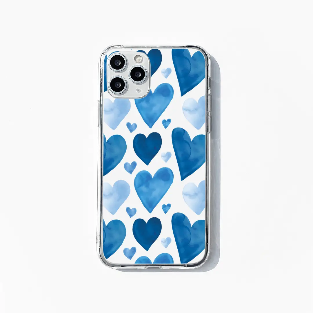 Blue Hearts Mobile Case