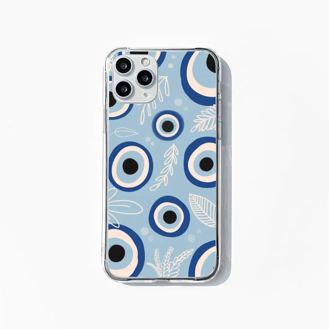 Blue 3 Evil Eye Mobile Case