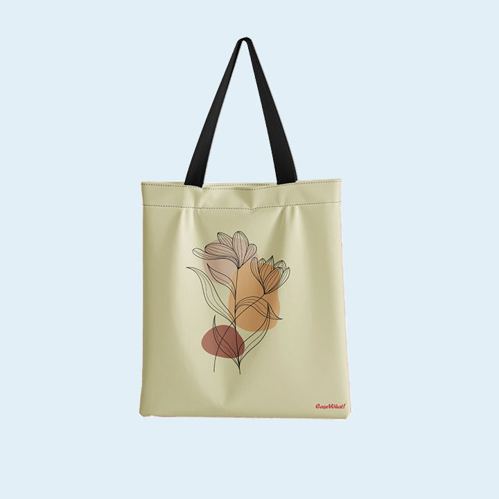 Minimalist Flowers Tote Bag