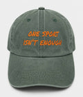 One Sport Isn't Enough Hunter Green Washed Cap