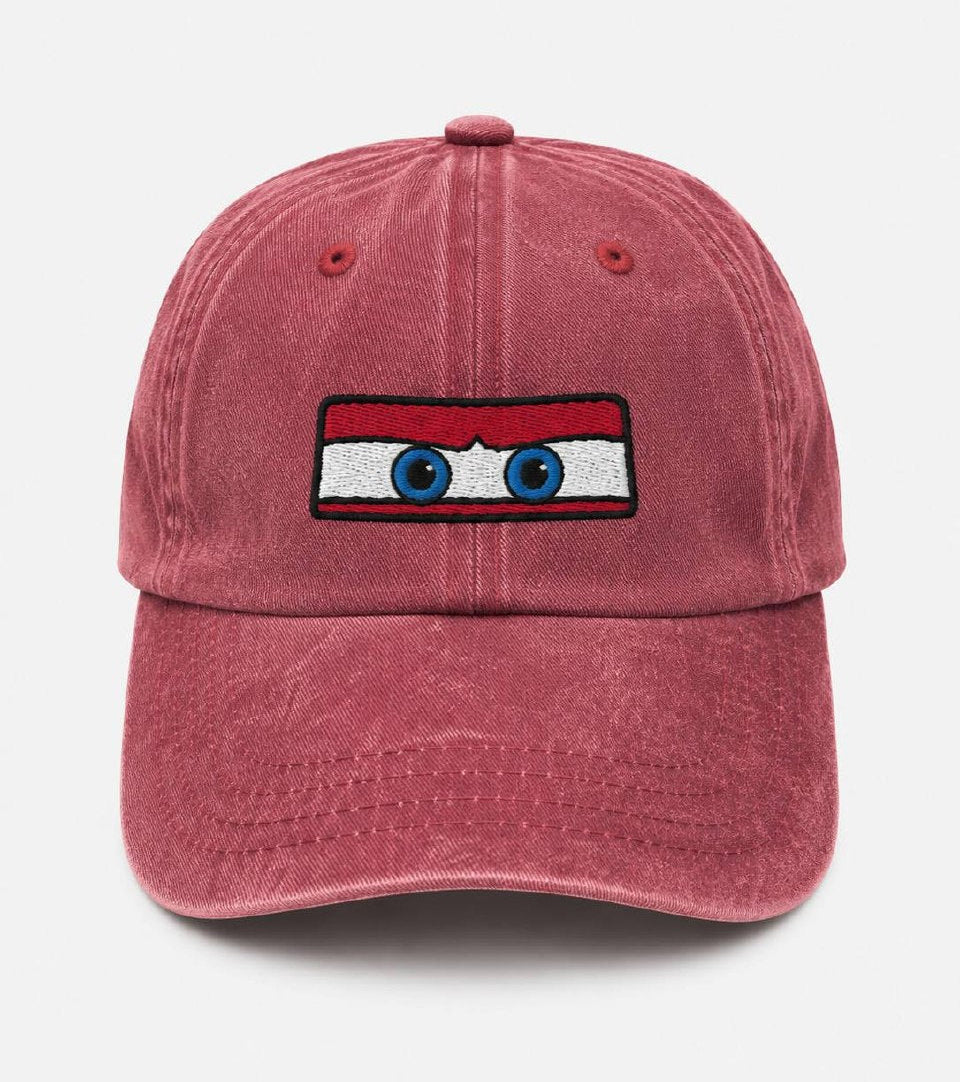 Windshield Eyes "Cars Cartoon" Burgundy Washed Cap