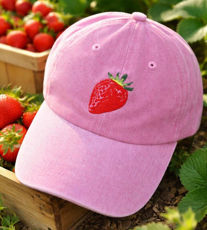 Strawberry Pink Washed Cap
