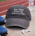 Run Hard Dark Grey Washed Cap