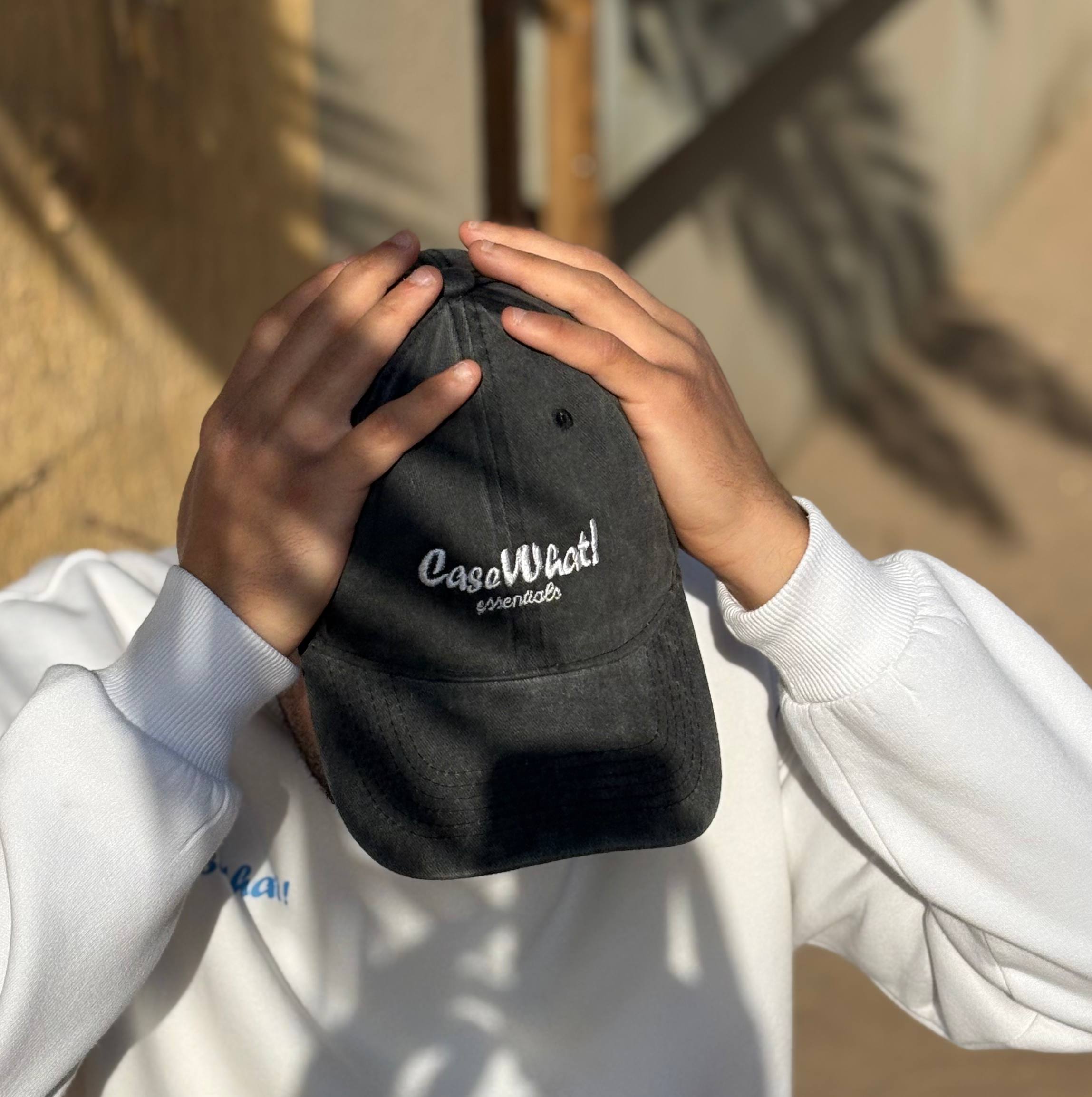 Black Washed CaseWhat! essentials Cap